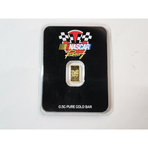 Rare 2025 NASCAR Racing 0.5g .9999 Gold Bar In Sealed Package 