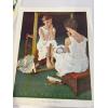 Image 6 : Lot of Miscellaneous Pictures - Clown (Tom Wood) - Norman Rockwell Photo of Young Girl in Mirror 