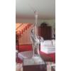 Image 1 : LARGE & COMMANDING 27" TALL ... 2nd Of Two - Finest Artist Signed Lead Crystal Sculpture Of Pelican 