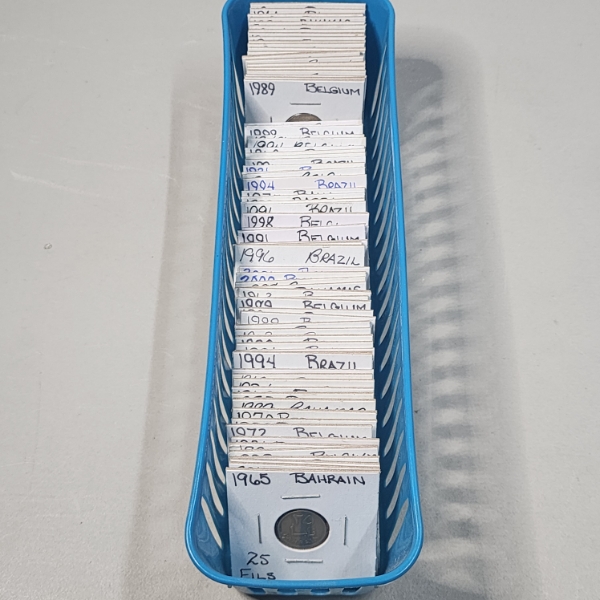 Large Lot of over 80 Assorted World Coins: Belgium, Brazil, Bahamas - See Photos!