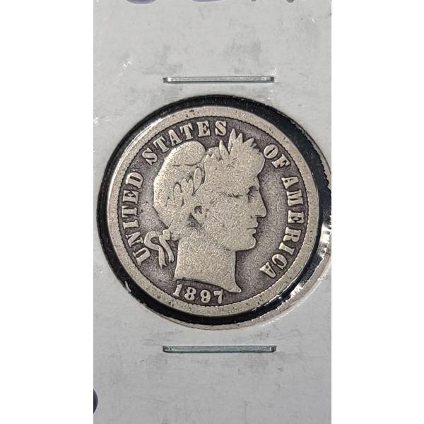 1897-O 90% Silver Barber Dime