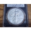 Image 2 : 2021-W PCGS SP70 Burnished Silver Eagle T-2 - Damstra Signed - 1 oz .999 Fine Silver 