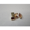 Image 3 : 3 - 14K Yellow Gold Pendants with Deep Red Garnets and Diamond Accents - TW: 10.4g