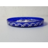 Image 2 : Vintage Collectible Mary Gregory Hand-Painted Enamel "Mother's Day 1974" Blue Glass Plate