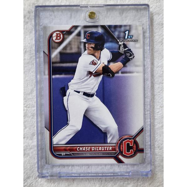 2022 Topps Bowman Draft Chrome 1st Chase DeLauter Cleveland Guardians #BD-49 Baseball Trading Card