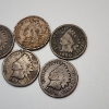 Image 3 : Five Assorted U.S. Indian Head Cents: 1888, 1898, 1900, 1901, 1905