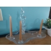 Image 2 : 2 Pc Lot - Triple Candle Holder & Floral Basket As shown
