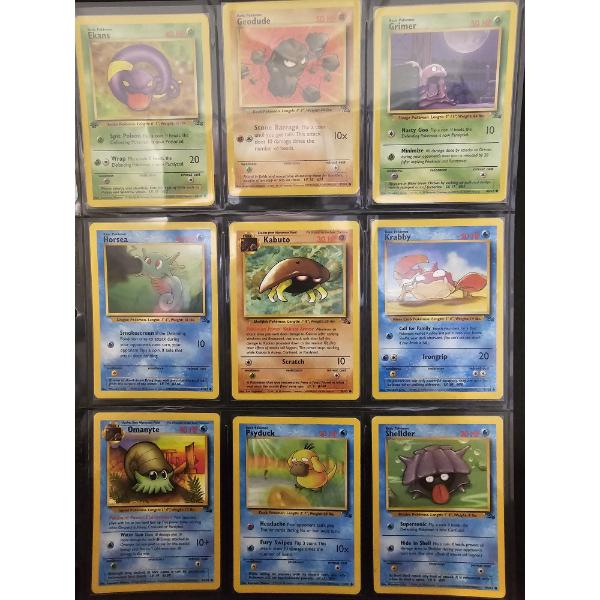 Lot of (9) Assorted Rare Vintage Pokemon Trading Cards - Includes (1) 1st Edition Card