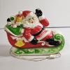 Image 1 : Vintage 1970 Empire Plastic Corporation Tabletop Santa Sleigh Christmas Lighted Blow Mold