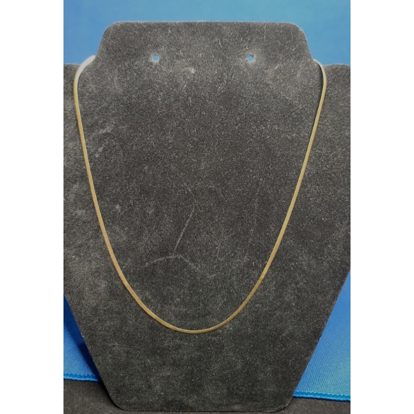 14K Gold 18" Herringbone Necklace - Weight: 2.4g