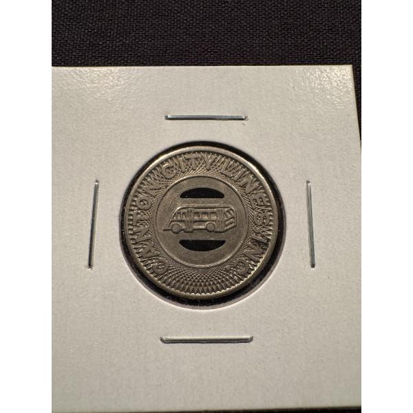 Rare Canton City, Ohio Bus Lines Token - One Free Ride - Mint Condition Token - Exceptional