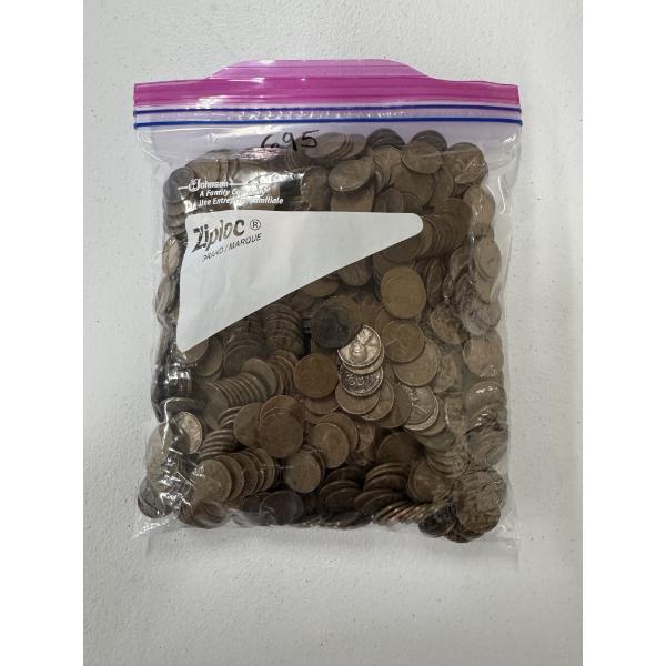 695 Unsearched United States Wheat Pennies - Excellent Condition - $6.95 Face Value