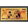 Image 3 : Pure 24k .999 Gold Foil NIPPON GINKO "Captain Tsubasa" Note - Mint Condition - NEW SERIES - Note 5/5