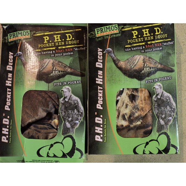 PICKUP IN CANTON -  2 Hunting Full Size Pocket Turkey Hen Decoys - All Complete In Box