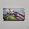 Image 2 : America's 250th Anniversary Baseball Flyover Colorized 1 AVDP oz .999 Fine Copper Bar