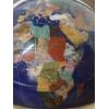 Image 5 : Polished Semi Precious Stone 8" Globe & Compass - Mounted On Tri Footed Brass Stand