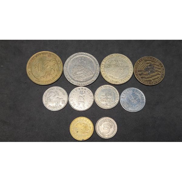 Lot Of Assorted Casino Tokens & More