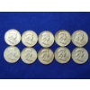 Image 1 : x10 Assorted Years 90% Silver Franklin Half Dollars FV: $5.00