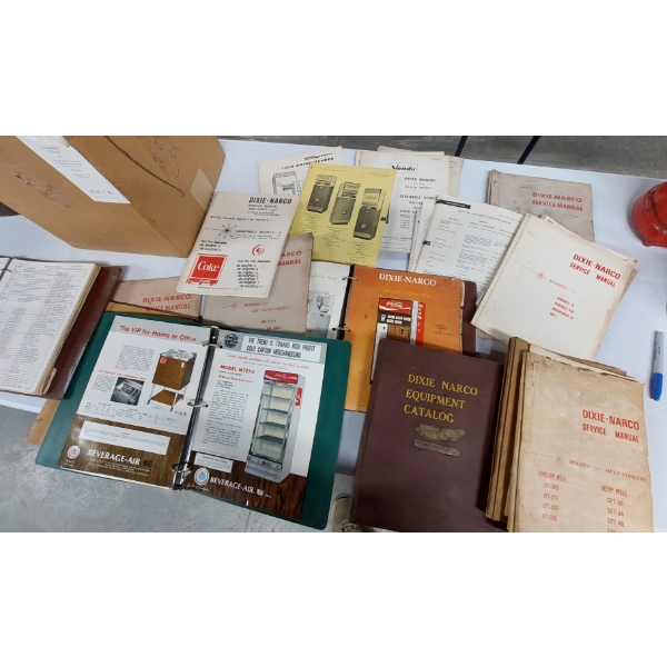Large Group Of Coca Cola  Vending Machine Repair & Parts Manuals As Pictured