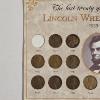 Image 2 : Mostly Filled Lincoln Wheat-Ear Penny 1939-1958 Coin Collection Display Panel FV: $.19