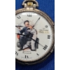 Image 5 : Waltham Norman Rockwell Collection Swiss Made Quartz Pocket Watch & Brass Picture Locket