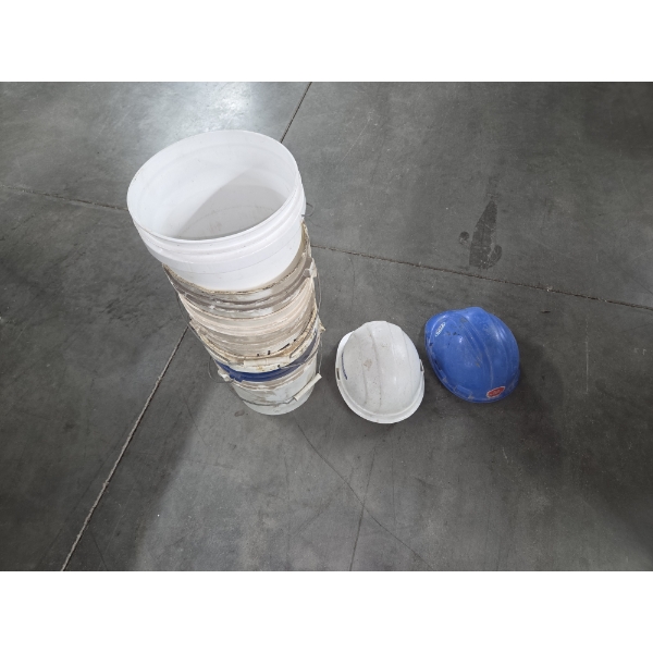 Small Work Buckets, & Two Hard Hats