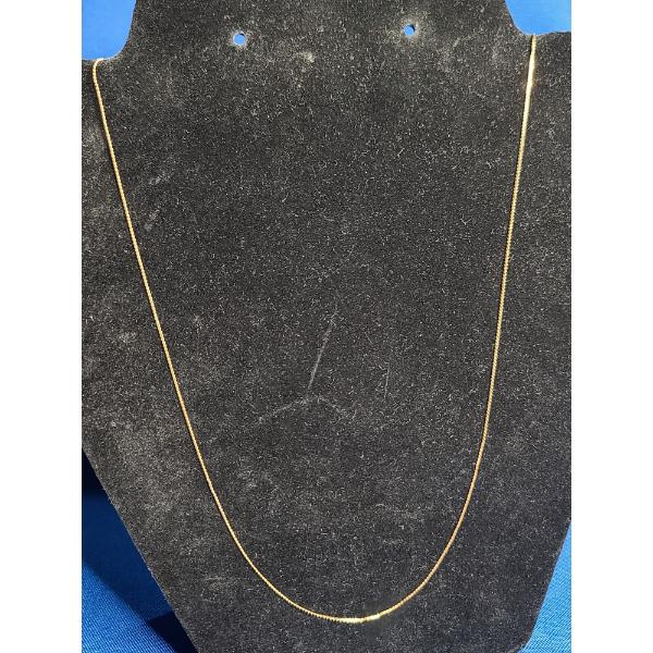 14K Gold 24" Flat Serpentine Chain - Weight: 1.5g