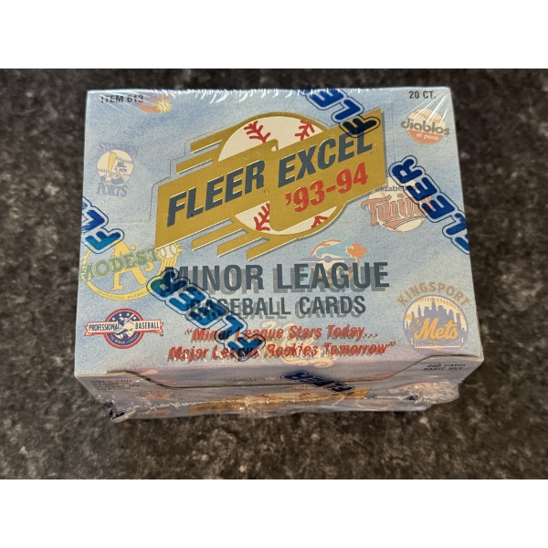 1993-1994 Unopened Fleer Excel Minor League Baseball Wax Box - 36 Packs - Factory Sealed - Mint Cond