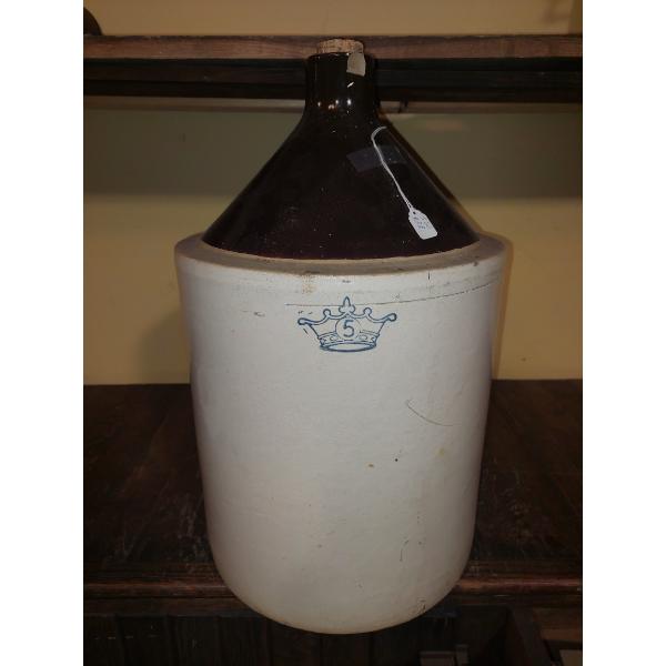 Antique Robinson Ransbottom 5 Gallon Stoneware Jug - 20 x 12 - Exc Condition As Shown - See Pics