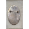 Image 4 : Vintage Russian Hand-painted Fedoskino Style Minature Portrait On Mother Of Pearl Brooch