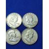 Image 4 : x10 Assorted Years 90% Silver Franklin Half Dollars FV: $5.00