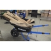 Image 5 : Like New! Kobalt 2 Wheel 7 Cubic Foot Steel Push Wheelbarrow With Scrap Wood & Small Shovel As Shown