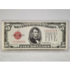 Image 1 : United States 1928 F $5 Red Seal Federal Reserve Note in Great Condition ~ EXCELLENT COLLECTORS NOTE