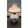 Image 6 : Absolutely Gorgeous Accurate Casting Milk Glass Hand Painted Shades Hurricane Lamp, 21''x11'' Top & 