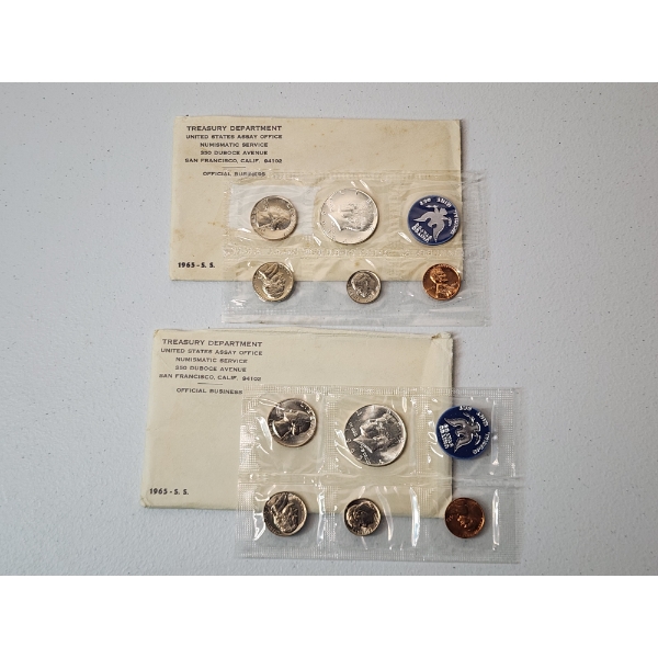 x2 1965-S.S. United States Special Mint Set Silver Mint Set in Original Packaging