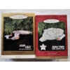 Image 1 : Star Trek - 2 Hallmark Keepsake Ornaments - USS Enterprise and USS Defiant with Boxes