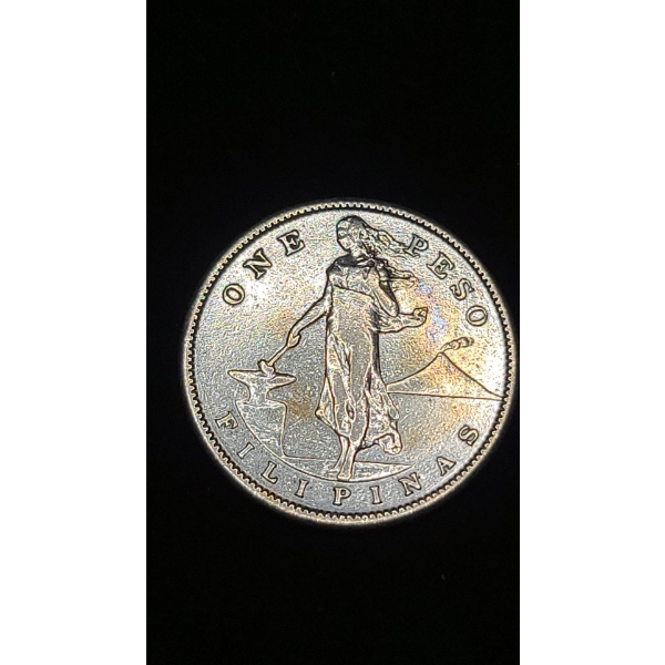 1907 S Philippines 80% Silver 1 Peso Under U.S. Administration - ASW: 0.5144 oz
