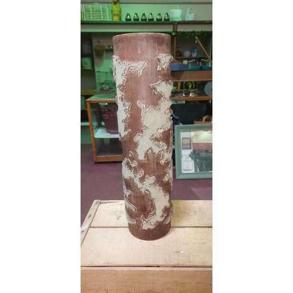 Antique Carved Wallpaper Roller / Pattern Cutting - See Pics - 2" x 6"  - Perfect For Lamp Base!