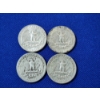 Image 2 : x4 Assorted Years U.S. 90% Silver Washington Quarters FV: $1.00