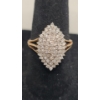 Image 2 : 14K Gold Women's Diamond Cluster Ring - Size 6.5 - Weight: 3.7g 