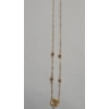 Image 4 : 14K Yellow Gold Mèia Vintage 18" Cherub Lariat Necklace - Weight: 2.4g