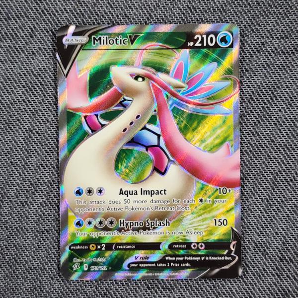 Milotic V 179/192 Holo Rare Pokemon Trading Card 