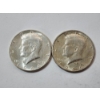 Image 1 : Two 1964 90% Silver Kennedy Half Dollars 