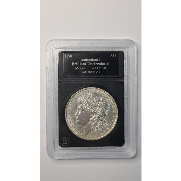 United States 1890 Brilliant Uncirculated Morgan 90% Silver Dollar