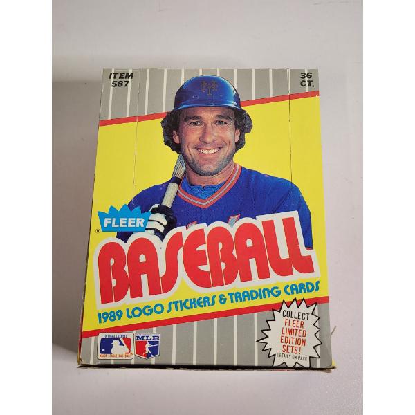 1989 Fleer Baseball Sealed Wax Box - 36 Sealed Packs !