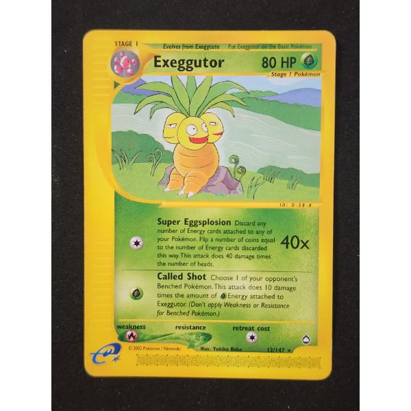 Exeggutor 12/147 Rare E-Reader Vintage Pokemon Trading Card
