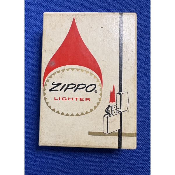 Vintage Zippo Lighter with Original Red, White and Gold Box and Featuring Shenango Mold Emblem