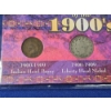 Image 2 : Vintage American Coins: 1904 Indian Head Penny, 1901 Liberty Head Nickel, 1907 Barber Silver Dime