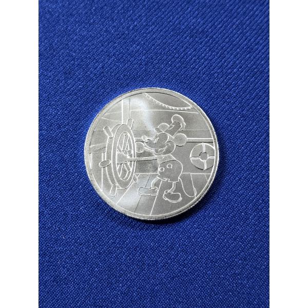 1928 DISNEY Mickey Mouse "Steamboat Willie" 1 oz Fine Silver Round - Mint Condition