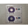 Image 1 : Two U.S. Silver Peace Dollars in Display Cards & Protective Binder Page - 1922-S & 1926-S